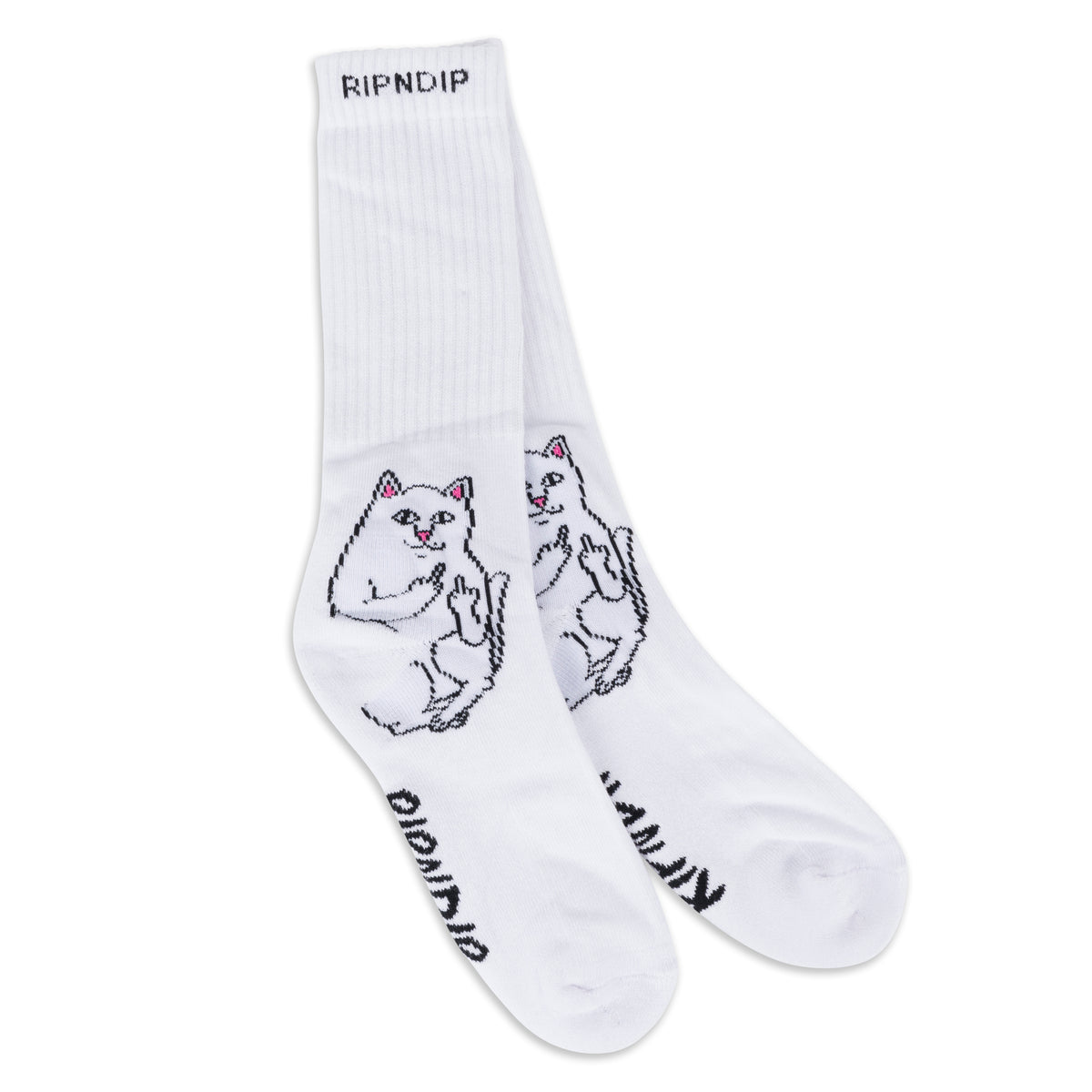 RIPNDIP Lord Nermal Jacquard Socks (Black/White)