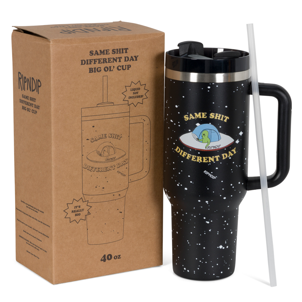 RIPNDIP Same Shit Different Day Big Ol Cup 40oz Tumbler (Black)