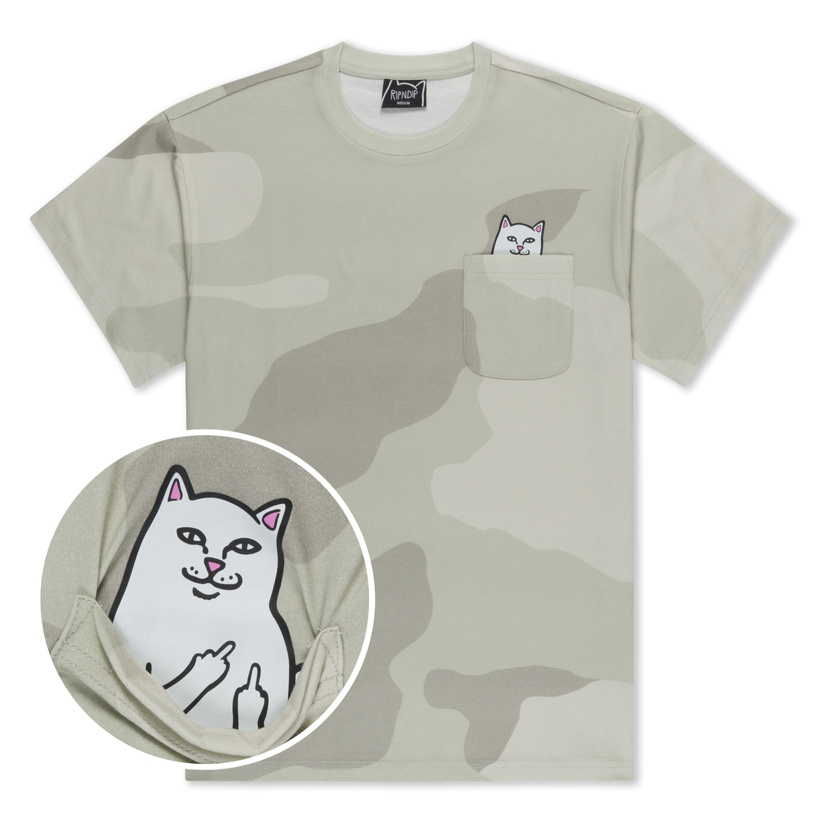 RIPNDIP Lord Nermal Pocket Tee (Bone Graffiti Camo)